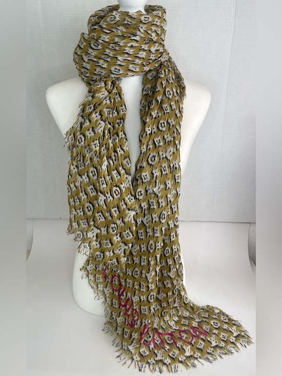 Louis Vuitton Accessories - Louis Vuitton Moutard Monogram Etole Ikat Shawl